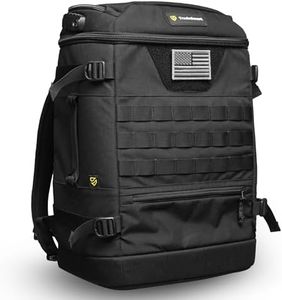 TradeSmart Range Backpack for Handguns, Ammo & Shooting Gear with 3 Lockable Compartments, Ear & Eye Protection Kit Optional