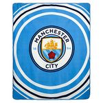 MCFC Giant Official Manchester City (Premier League) Fleece Blanket (110cm x 140cm & 100% Polyester Fleece)