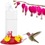 Perky-Pet 217 Window Mount Plastic Hummingbird Feeder with Perches - 8 oz Outdoor Garden Décor Hummingbird Feeder, Iridescent Color