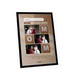 Gogirgit Personalised Photo Frame Collection - A4 Size Black Engineered Wood Frame, Tabletop/Wall Hanging, Ideal for Mother's Day, Women's Day & Birthdays, 24x33 cm, Set of 1 (Happiness Mom)