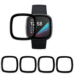 navor 4-Pack Screen Protector for Fitbit Sense/Versa 3 - Full Coverage Anti-Scratch & Shatterproof Protective Glass - Flexible PMMA Soft e HD Clear Ultra Slim Fit Bubble Free Screen Cover