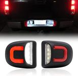 R&F Auto Red U-shaped LED License Plate Lights Compatible with Silverado & Sierra 1500 2500 3500 HD/Avalanche/Tahoe/Suburban/Traverse/Yukon/Yukon XL/Escalade & ESV/EXT Pickup Tag Lamp