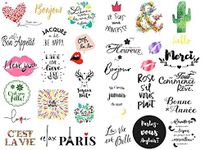 Seasonstorm Colorful French Words Precut Waterproof Decoration Autocollant Stationery Scrapbooking Planner Sticker Cute Travel Toy Paper Stickers