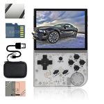 RG35XX Handheld Game Console 3.5 Inch IPS Retro Games Classic Emulator With Portable Case 64GB Transparent White