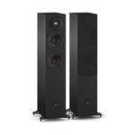 DALI SONIK 5 – Slim Floorstanding Speakers (Pair) with Dual 5¼″ Clarity Cone™ Woofers, 29mm Soft Dome Tweeter & SMC™ Technology – Black Ash