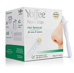 Original Yoffee Nose Wax Kit for Men & Women - Natural Beeswax & Aloe Vera - Nose Waxing Kit for Men - Easy & Quick -10 Reusable Nose Wax Applicator Sticks - Wax Nose Hair Removal- Nose Hair Wax