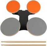 Kmise 4-Piece Silent Drum Practice Pad Kit with Drum Sticks,Portable and Adjustable Drum Pad for Quiet Practice, Perfect Snare Drum Practice Pad Kit for All-ages Drummers
