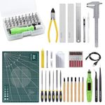 WiMas Gundam Model Tools Kit Hobby Model Tool Set Upgrade Model Basic Tools Craft Set with Electric Polishing Machine for Basic Model Building Crafts Repairing and Fixing, 109 Pcs