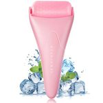 Ice Roller For Face and Eye, Facial Skin Care Tools For Puffiness Migraine Relief and Minor Injury, Upgraded Face Ice Roller Massager For Women (Pink)