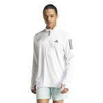 adidas Men's Own the Run Half-Zip Jacket, White/White, 3XL Tall