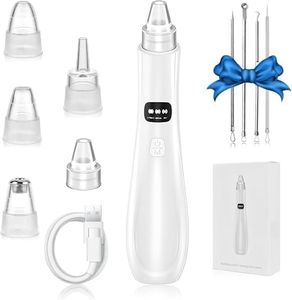 Blackhead Remover Pore Vacuum, 3 Modes Pore Cleaner Electric Acne Extractor, Rechargeable Face Vacuum with 5 Suction Heads for Facial Skin Care
