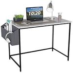 Vida Designs Brooklyn 120 cm Large Computer Desk With Storage Home Office Writing Desk Modern Industrial Style PC Table (Grey)