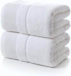 Generic 2 Pack Bath Sheet Towels - 550 GSM Cotton Luxury Bath Towels Extra Large 31 * 63 inches Highly Absorbent and Quick Dry White, yj459