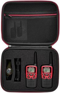 Midland-EX37VP, E+Ready Emergency Two-Way Radio Kit-Pair of T31VP FRS Two-Way Radios, 9 LED Flashlight, Whistle With Compass and Temperature Gauge, In SoftShell Carrying Case (Pair Pack)