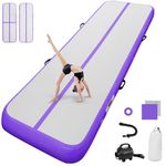 Inflatable Tumbling Gym Mat 10cm high 4M Inflatable Air Gymnastics Mat Training Mats Gymnastics tumbling mat with Air Pump