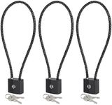 HOX Cable Gun Locks with Keys - Keyed Alike Cable Gun Safe Lock, for Firearm Locking and Safety (3 Pack)