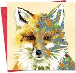 Twizler Fox Greeting Card - Blank Inside for Any Occasion - Animal Birthday Card for Men or Women - Nature Wildlife Art