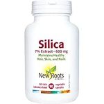 New Roots Herbal - Silica 7% Extract - 90 Capsules - 600mg per Capsule - Silica Supplement - Healthy Hair Nail and Skin Vitamins for Men and Women - Bone Health Supplement - Healthy Bones Health Vitamins