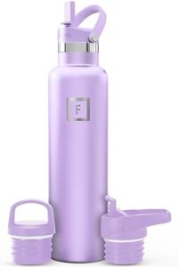 IRON °FLASK Sports Water Bottle - 3 Lids (Narrow Straw Lid) Leak Proof Vacuum Insulated Stainless Steel - Hot & Cold Double Walled Insulated Thermos, Durable Metal Canteen - Lavender, 24 Oz