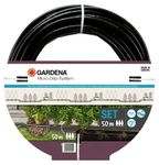 Gardena Micro-Drip-System Drip Irrigation Set Hedges/Bushes (50 m): Starter set, ready to use, water-saving irrigation system, simple & flexible connection technology (13501-20)