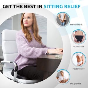 Orthopedic Memory Foam Coccyx Cushion with Cooling Gel – Tailbone & Back Pain Relief