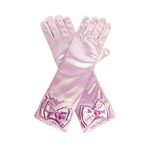 DreamHigh Kids Stretch Satin Long Finger Dress Gloves for Girl Children Party (Lilac)