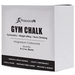 Prosource Professional Grade 8 Blocks Magnesium Carbonate Gym Chalk for Cross Fitness, Weightlifting, Gymnastics and Rock Climbing (White, 1lb)