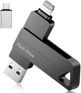 iPhone Flash Drive,iPhone Photo Storage 512GB USB 3.0 Memory Stick,3 in-1 Photo Stick for iPhone Thumb Drive External Storage Compatible for iPhone/PC/iPad/More Device(Black)