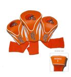 Team Golf Littlearth NFL Cleveland Browns 3 Pack Contour Fit Head Cover, One Size