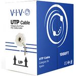 VIVO Gray 305m Bulk Cat5e, CCA Ethernet Cable, 24 AWG, UTP Pull Box, Cat-5e Wire, Indoor, Network Installations (CABLE-V001)