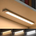 KEYORA Under Cabinet Lights Rechargeable 84 LED – Super Bright Stick-On Magnetic Light Bars, Motion Sensor, 3 Colour Temperatures, 5 Brightness Levels, 4 Modes, Kitchen, Pantry, Closet (40 CM)