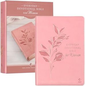 NLT Holy Bible Everyday Devotional Bible for Women New Living Translation, Vegan Leather, Pink Debossed