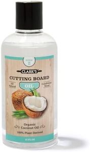 CLARK'S Coconut Cutting Board Oil - Refined for Kitchen Countertops - Butcher Blocks - Wooden Bowls - Clark's Cutting Board Oil - Seals Wood - Food Safe - No Mineral Oil - Clark Brush Compatible