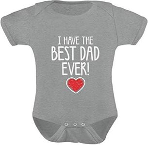 Tstars Best Dad Ever Baby Boy Girl Outfit Gifts for New Dads from Son Daughter Fathers Day Infant Bodysuit 18M Gray