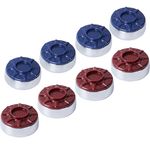 GSE 2-1/8" (53 mm) Shuffleboard Pucks Set of 8 for Shuffleboard Table Accessories(Chrome, 2-1/8")