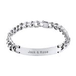 PROSTEEL Mens Bracelet Stainless Steel Personalised Bracelet Mens Cuban Link Bracelet ID Bracelets Male Custom Bracelets