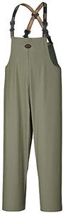 Pioneer Waterproof Oil-Resistant Bib Pants - Work Overalls for Men - Khaki Green