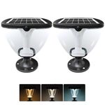 Epyz Solar Gate Pillar Light Outdoor Garden Home Waterproof Square Shape 3 Type of Lights, Application for Fence, Garden, Wall, Outdoor [ Pack of 2, 72LED, Multicolour ]