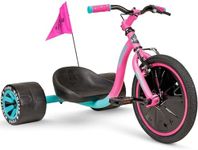 Madd Gear Drift Trike – Big Wheel Drifting Tricycle for Ages 5+ with Strong Steel Frame - Max Rider Weight 150lbs - Chopper Style Ride-On Kids Bike - Adjustable Seat - Safety Flag (Graphic 1)