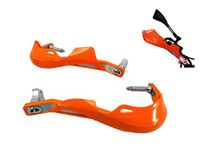 Orange Motorbike Handguards Hand Brush Guards with Aluminium Inserts ATV Quad Bike Motocross Trail Supermoto