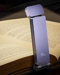 86lux Reading Light, Rechargeable Book Light for Reading in Bed, Ultralight Clip-on LED Bookmark Lamp with 3 Amber Colors & Stepless Dimming for Night Reading for Book Lovers, Kids, Purple.…