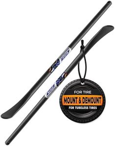 Bovkad 30" Heavy‑Duty Tubeless Truck Tire Iron Kit, 2‑Pack Oversized Solid‑Steel Mount/Demount Tire Spoons Bars, Rust‑Proof Anti‑Slip Grip-Essential Tire Removal Tool for Car, SUV & Truck(Black)
