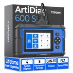 TOPDON AD600S OBD2 Scanner, Diagnostic Tool for ABS SRS Transmission Engine Code Reader, 9 Services Scan Tool, Oil/Brake/BMS/SAS/DPF/TPMS/ETS Reset/ABS Bleeding/Injector Coding, Lifetime Free Update