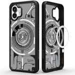 KAPAVER Back Cover Case Compatible with Nothing Phone 2 5G (PC+TPU) (Mag-X Cyber-i Edition 01-Black)