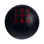 DEWHEL Sphere Shift Knob 5 Speed Velocity Short Throw Shifter 200 Gram Weighted Aluminum M12x1.25 M10x1.5 M10x1.25 M8x1.25 Black