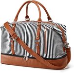 S-ZONE Women Travel Duffel Weekender Carryon Shoulder Tote Bag Genuine Leather