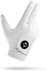 Pins & Aces - Ghost White Golf Glove Design - Premium AAA Cabretta Leather, Long-Lasting Durable Tour Glove for Men or Women - Premium Leather Golf Glove Left & Right Hand (Small, Right)