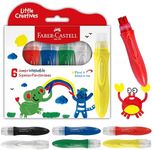 Faber-Castell Little Creatives Jumbo Washable Squeezing Paint Brushes – Pack of 6 (37-010230)