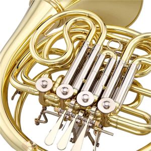 Music Lovers Professional Double French Horn – Yellow Brass Instrument