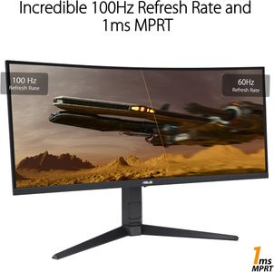 ASUS TUF 34" Curved Gaming Monitor – UltraWide WQHD Display